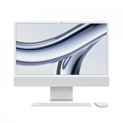 APPLE iMac Z195 59,62cm 23,5Zoll Apple M3 8C CPU/8C GPU/16C N.E. 16GB 256GB SSD MM MaKey DE - Silber