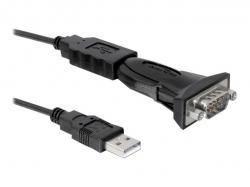 Delock Adapter USB 2.0 Typ-A > 1 x Seriell RS-232 DB9 (mit Muttern) 0,8m